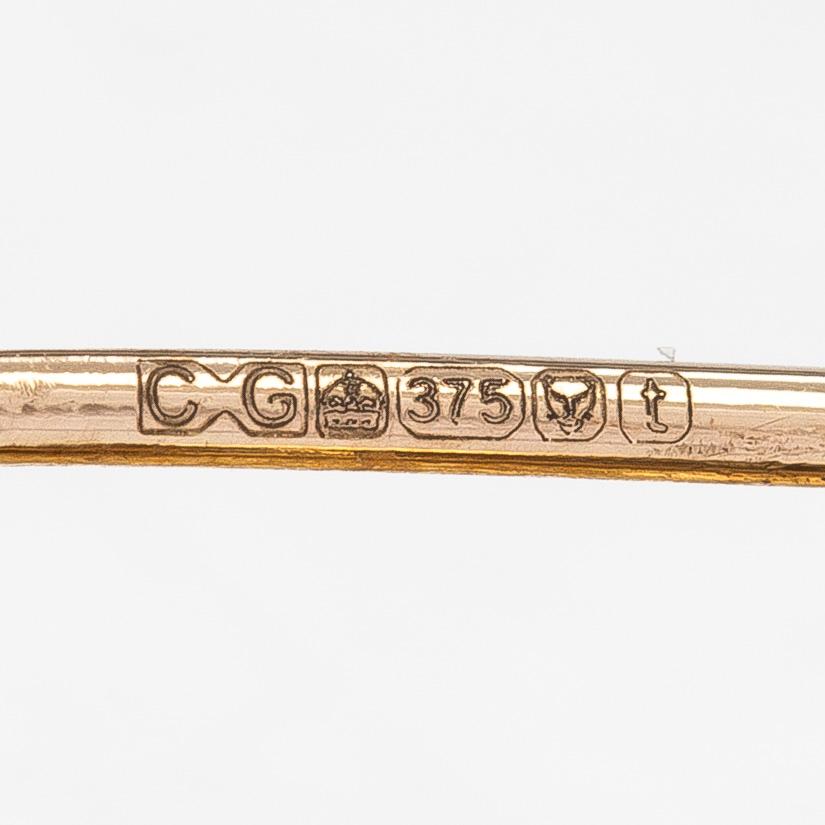 Cassandra Goad, a pair of 9K gold 'Tortilla Double' earrings. London.