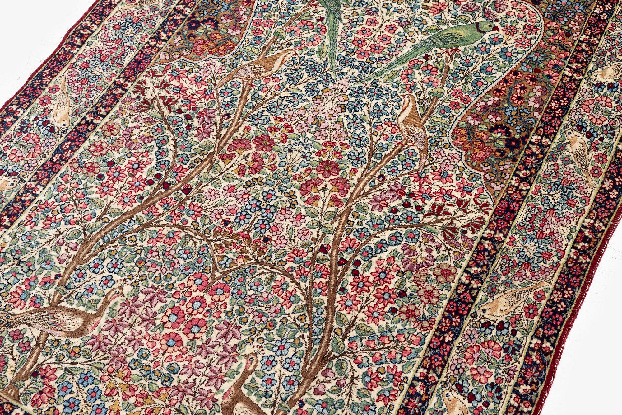 Matta, antik Kirman Laver, södra Persien, ca 210 x 134 cm.