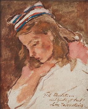 648. Lotte Laserstein, Porträtt föreställande Marianne Bigner Ramnek.