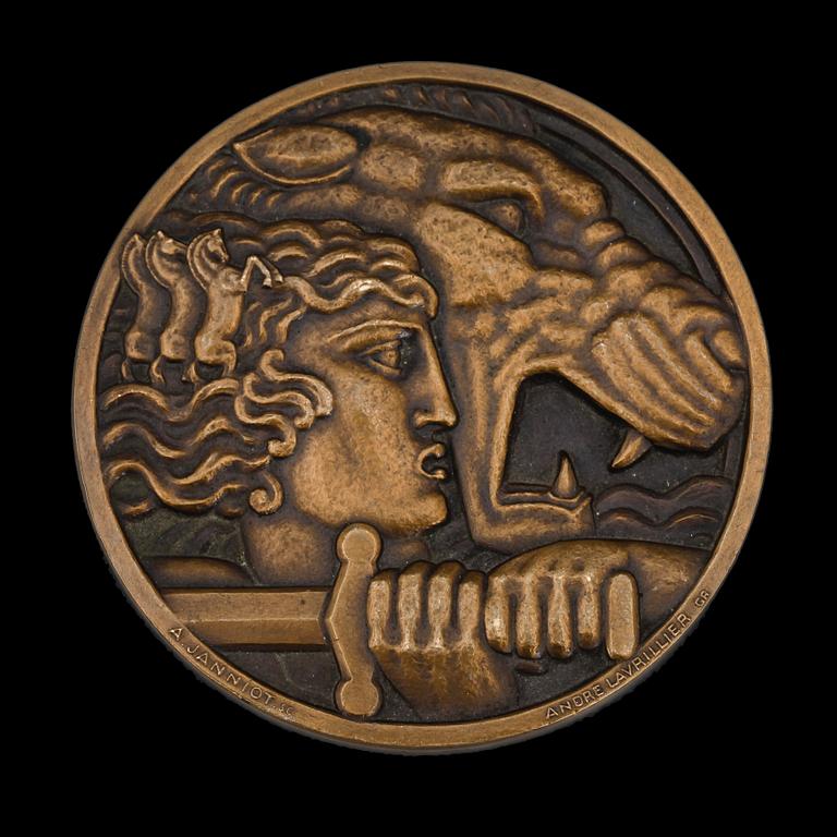 RIKSMINNESMEDALJ. Art Deco 1928. Brons. 1900-tal.