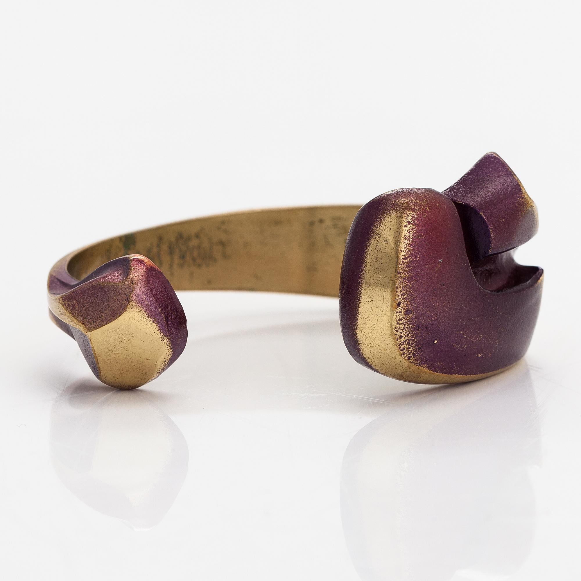 Björn Weckström, A fire bronze braclet "Krupp". Lapponia.