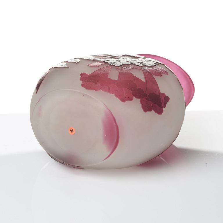 Emile Gallé, an Art Nouveau cameo glass vase, Nancy France.