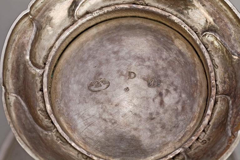 BÄGARE, silver, Johan Pettersen, 1762, Söderhamn. Vikt ca 213g.