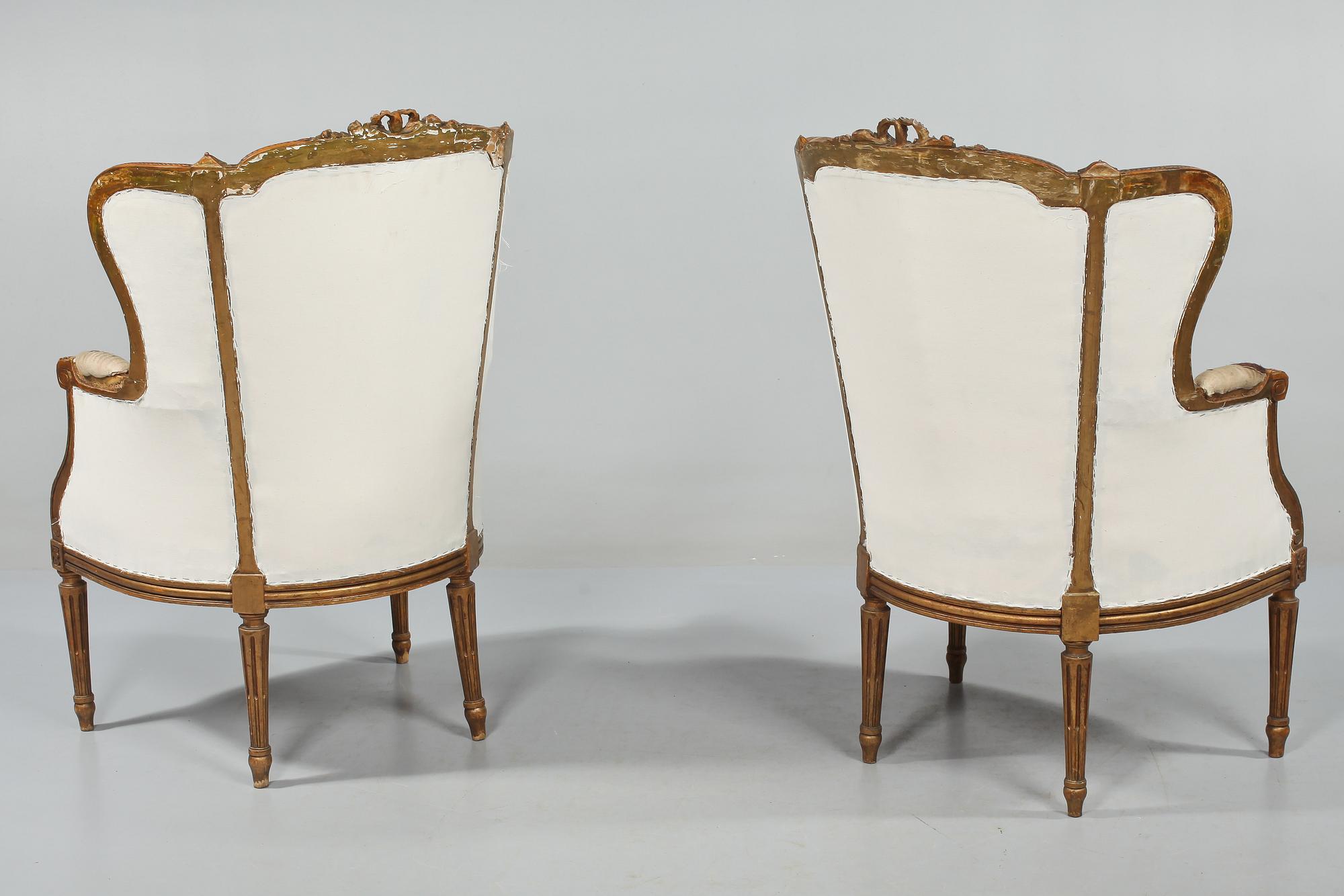 BERGERER, ett par, Louis XIV-stil, 1900-talets första kvartal.