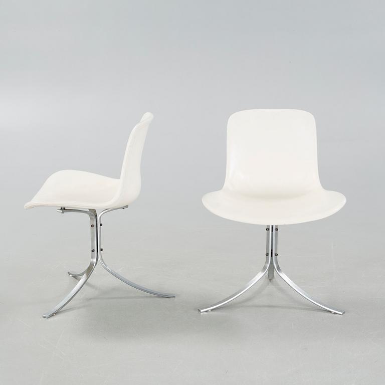 Four “PK9/Tulip chair” chairs, designed by Poul Kjaerholm, produced by Fritz Hansen, 1980s.