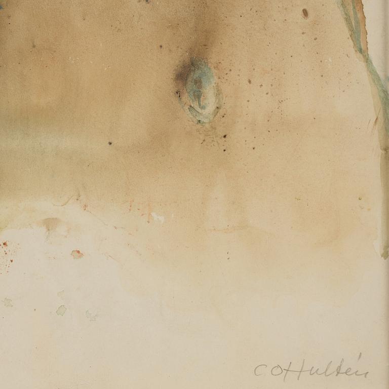 CO Hultén, mixed media, signed and executed 1947.