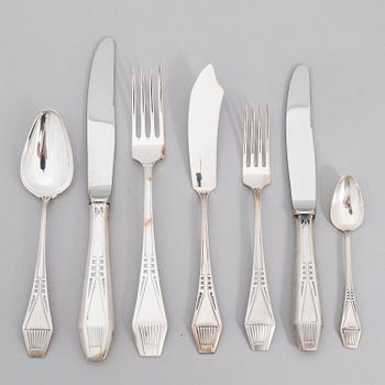 A 59-piece set of 'Suomi' silver cutlery, Kultateollisuus, Turku 1997-2010.