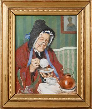 ALF WALLANDER, pastell, signerad.