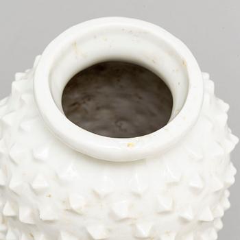 GUNNAR NYLYND, a whiteglazed stoneware vase, from Rörstrand.