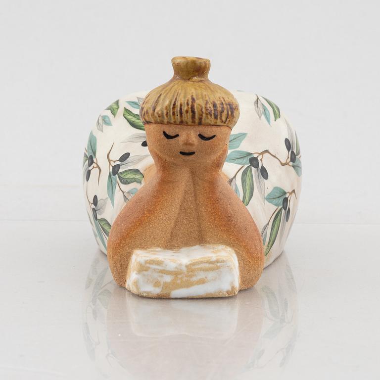 Lisa Larson, a stoneware figurie, "Beata" from the series "ABC-Flickorna", Gustavsberg, Sweden.