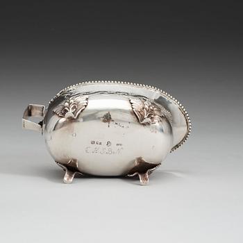 A Finnish 18th century parcel-gilt cream-jug, marks of Anders Hahnstedt, Uleåborg 1787.