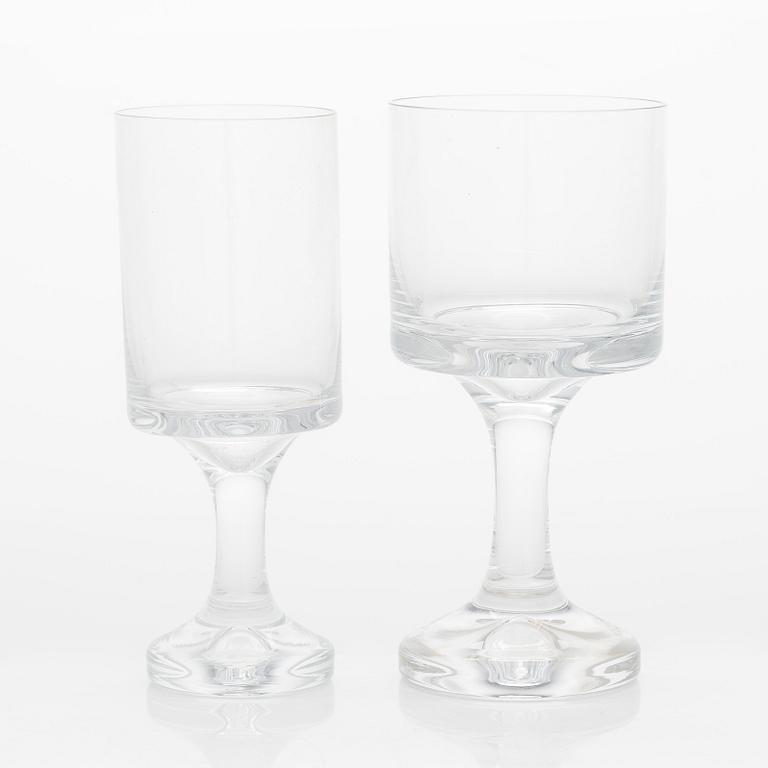 Timo Sarpaneva, drinking glasses 97 pcs 'Karaatti' for Iittala 1983-1987.