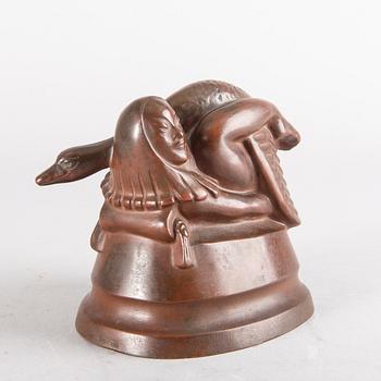 Nils Fougstedt, a bronze sculpture, unsigned, Nic. O. Schmidt, Broncestøber.