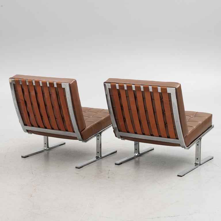 Karl Erik Ekselius, armchairs, a pair, "F60", for JOC möbler, Vetlanda, 1970s.