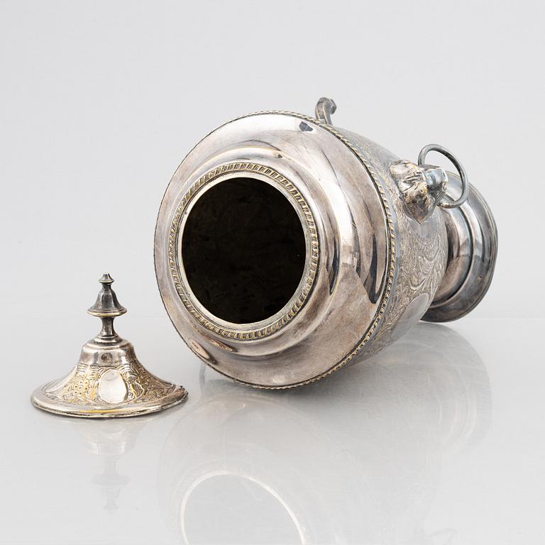 Samovar, silver-plated, circa 1900.