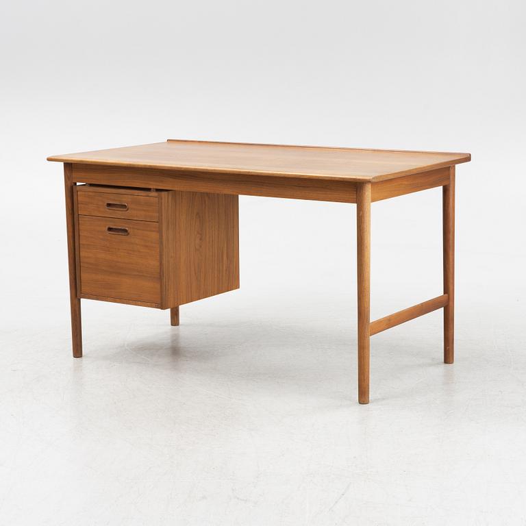 A teak veneered desk, Seffle Möbelfabrik, mid 20th Century.