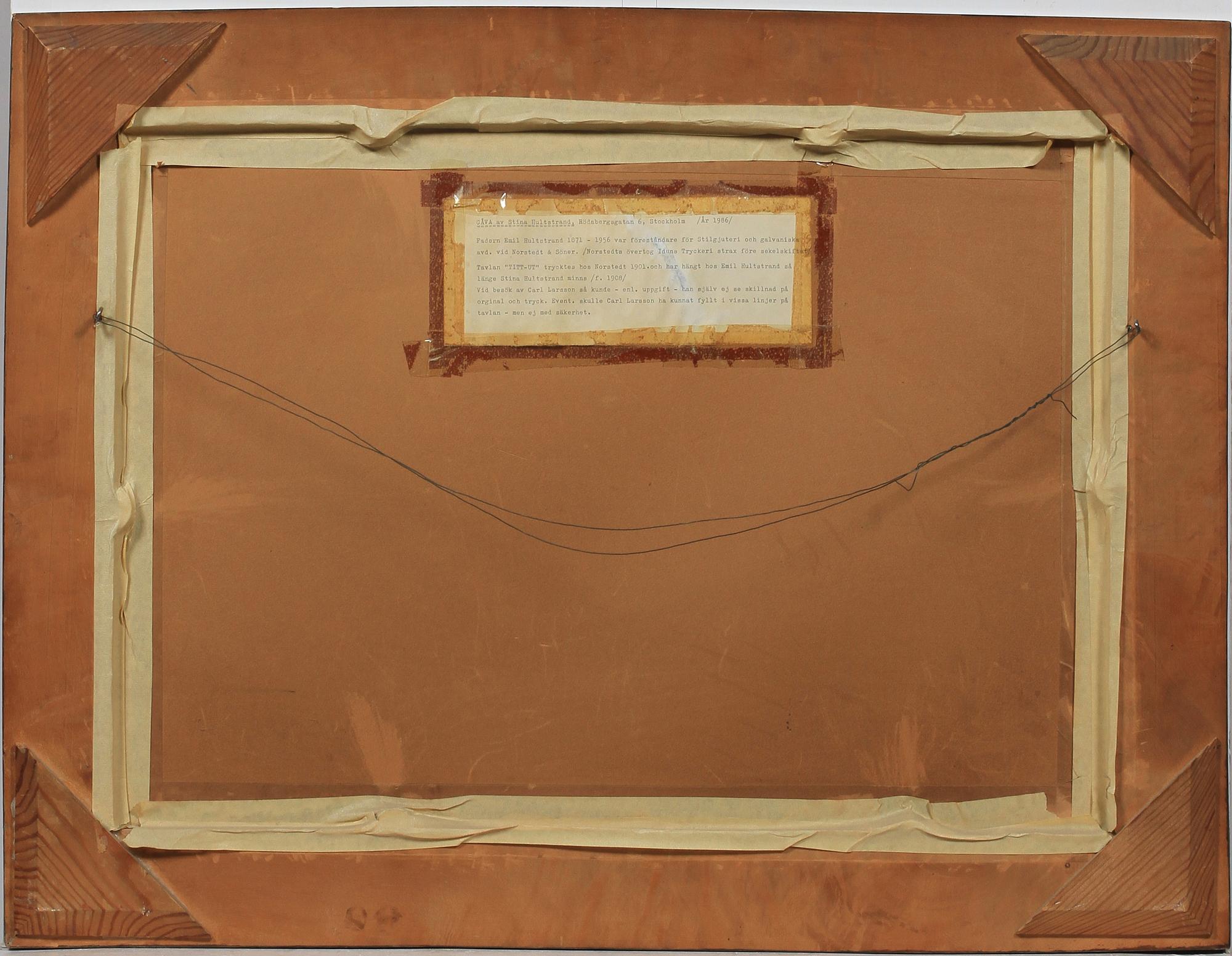 CARL LARSSON, efter, färglitografi, Idun, Stockholm, monogramssign o dat 1901 i trycket.