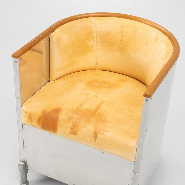 Mats Theselius, an 'Aluminiumfåtölj' armchair, Källemo, Värnamo, Sweden, after 1990.