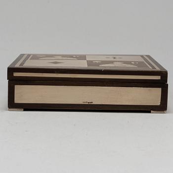 TENN & SILVER AB. A silver and wood box. Gothenburg 1948.