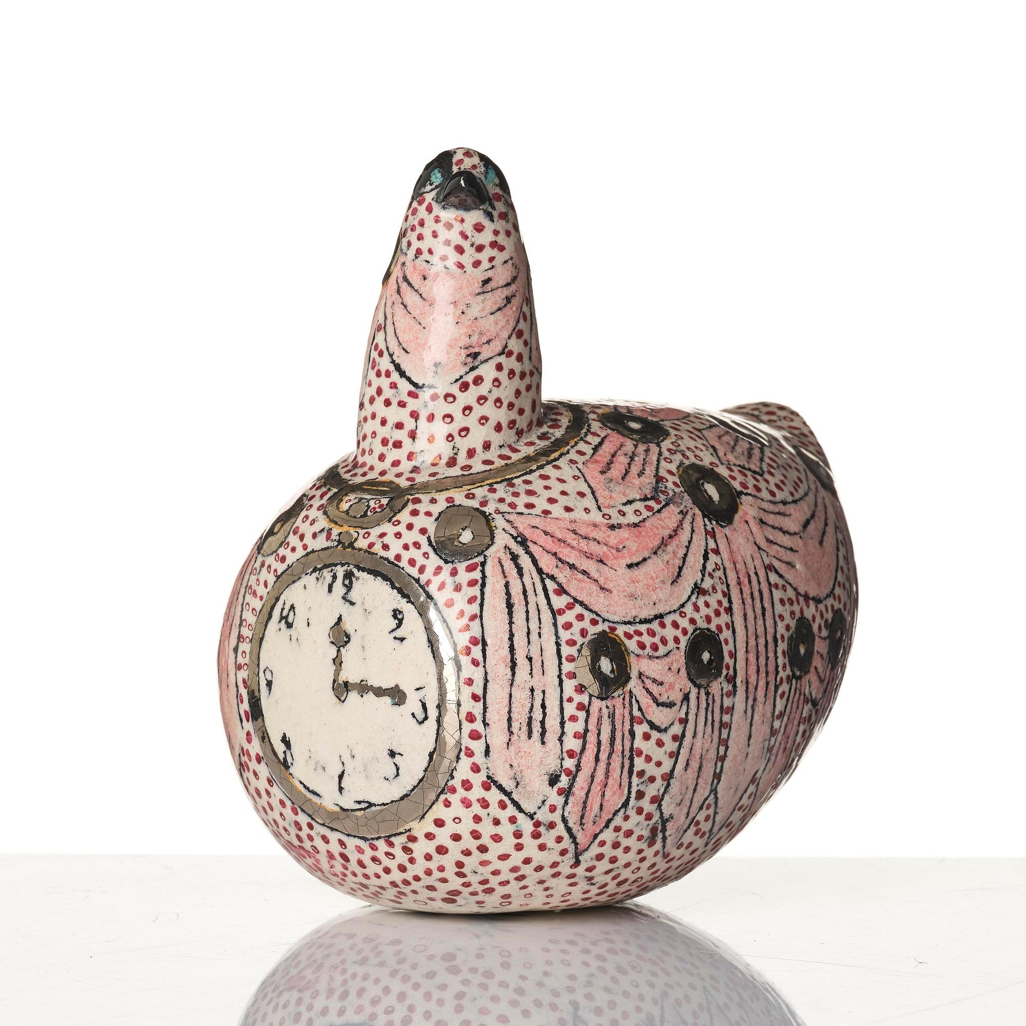 Birger Kaipiainen, a glazed ceramic sculpture of a bird, Arabia, Finland 1970s.