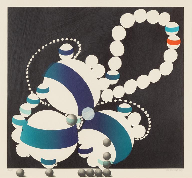 Carl Fredrik Reuterswärd, färglitografi. SIgnerad och numrerad 108/200.