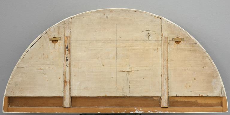 A late Gustavian carved and gesso crest, circa 1800.