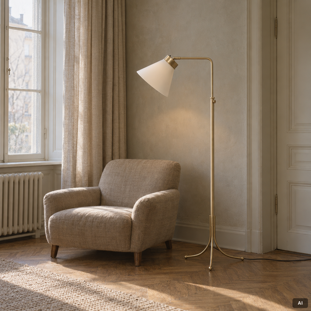 Josef Frank, golvlampa, modell G 1842, Firma Svenskt Tenn.