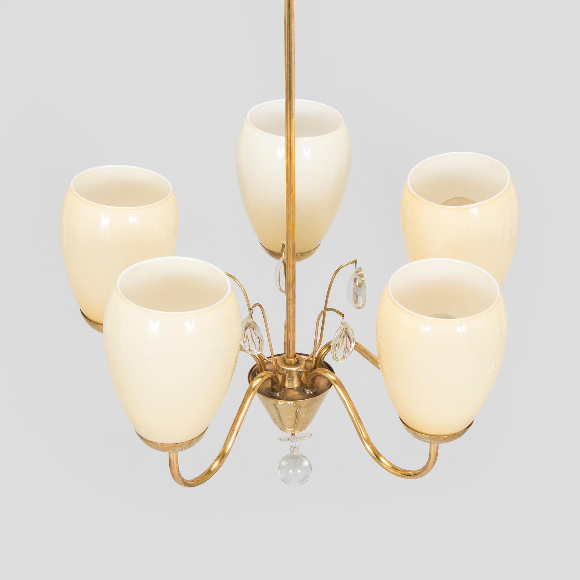A mid-20th century ceiling light, model 50613, Sievä for Idman, Finland.