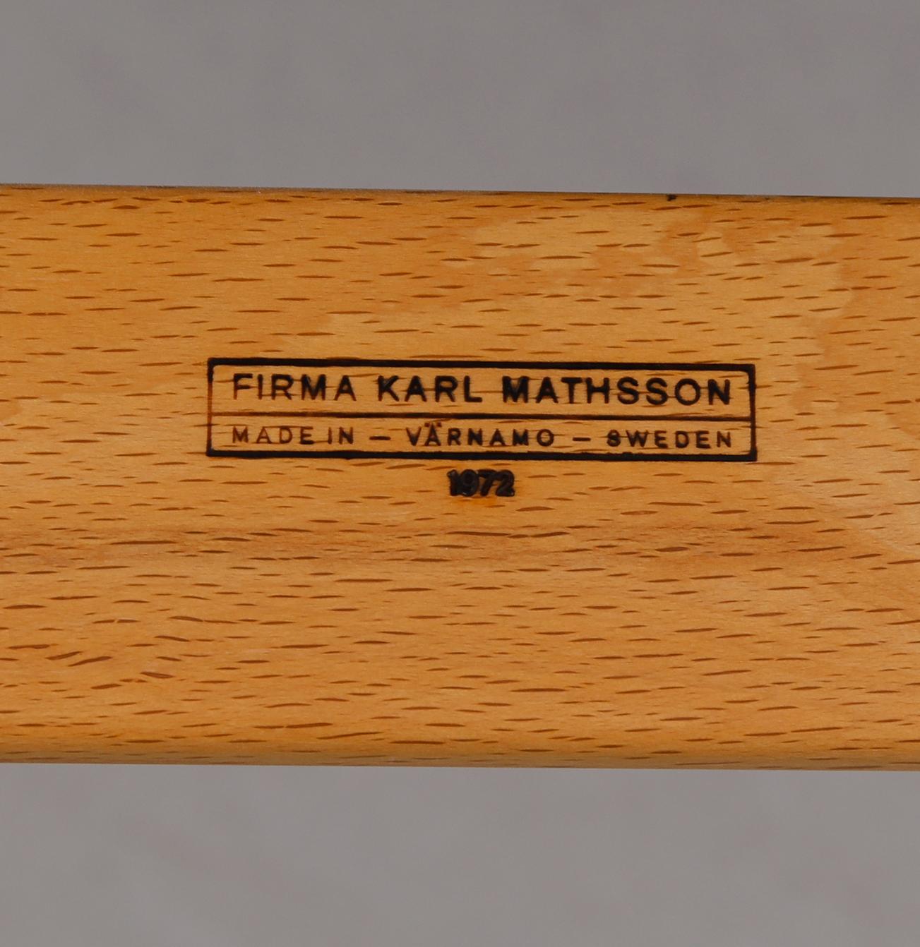 FÅTÖLJ MED FOTPALL, "Pernilla", Bruno Mathsson, Firma Karl Mathsson, 1970-tal.