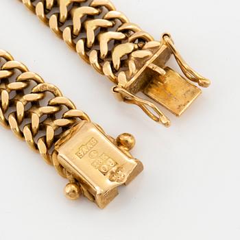 ARMBAND, 18K guld, ormlänk.