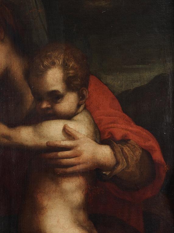 Antonio Allegri Correggio In the manner of the artist, The Madonna and Child with the Infant Saint John the Baptist.