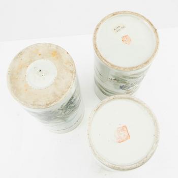 A set of three Chinese vases, 20th century.
