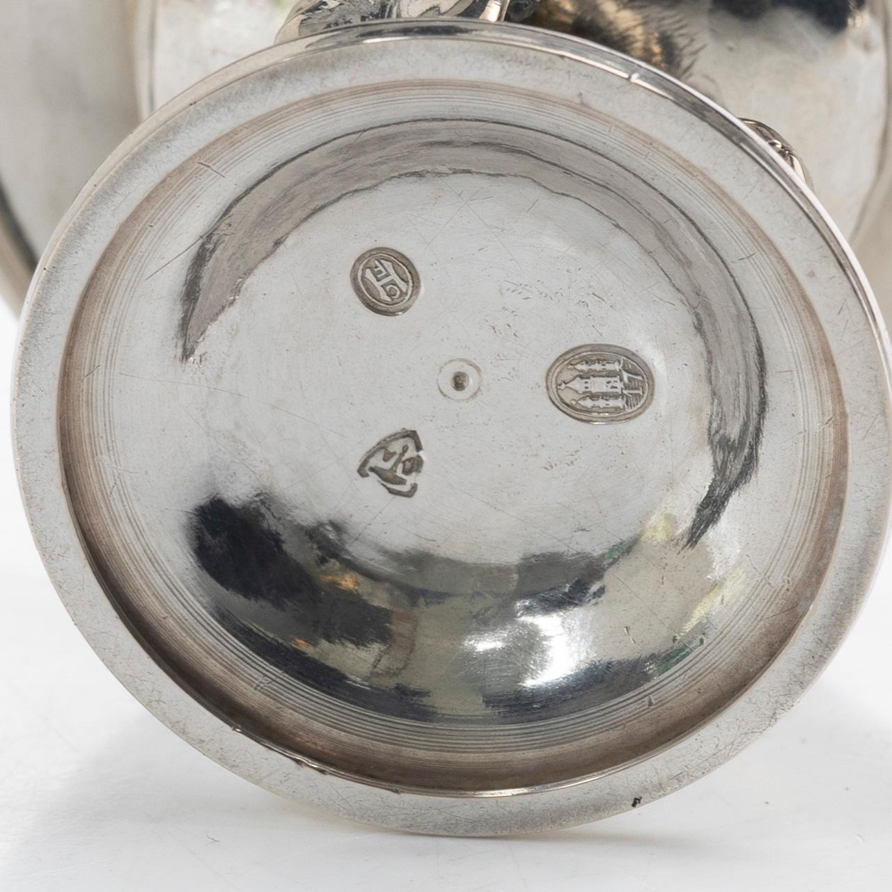 Silver, 4 pieces, Denmark, Norway early 20th century.