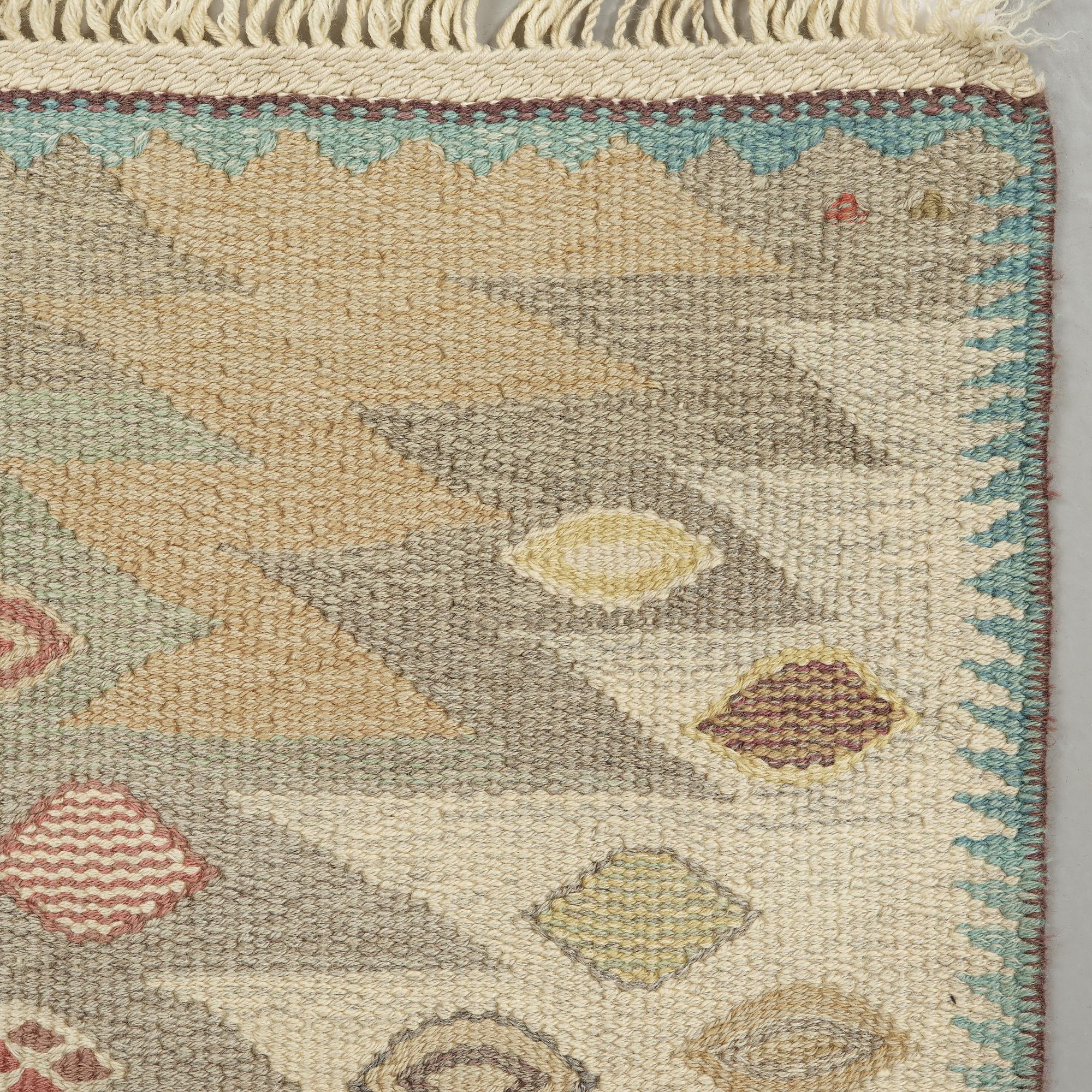 BARBRO NILSSON, matta, gobelängteknik, 272,5 x 195,5 cm, "Tånga, ljus", signerad AB MMF BN.