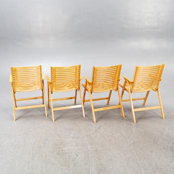 Niko Kralj, four foldable 'Rex' chairs, second half of the 20th century.