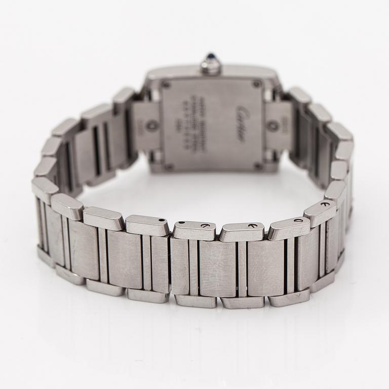 Cartier, Tank Francaise, wristwatch, 21 x 20 mm.