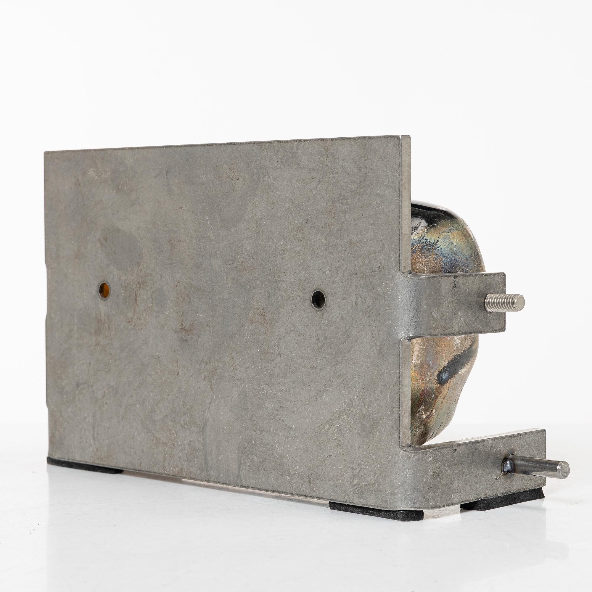 Bertil Vallien, a glass and metal sculpture, "Brains", Kosta Boda, Sweden, limited edition 100, signed.