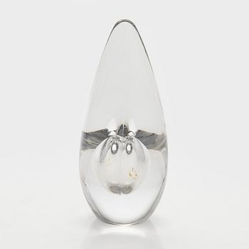 Timo Sarpaneva, lasiveistos, "Linnunpää" signeerattu Timo Sarpaneva Iittala -56.