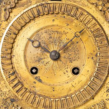 An Empire mantle clock, France, first half of the 19th century.
