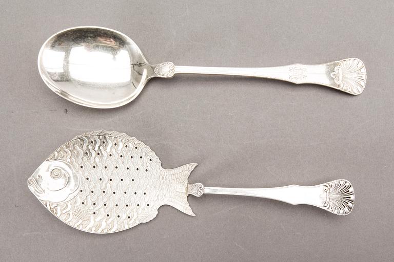 A Norwegian 20th century silver set of 48 pcs of cutlery mark of Oscar lassen total weight ca 1500 gr.