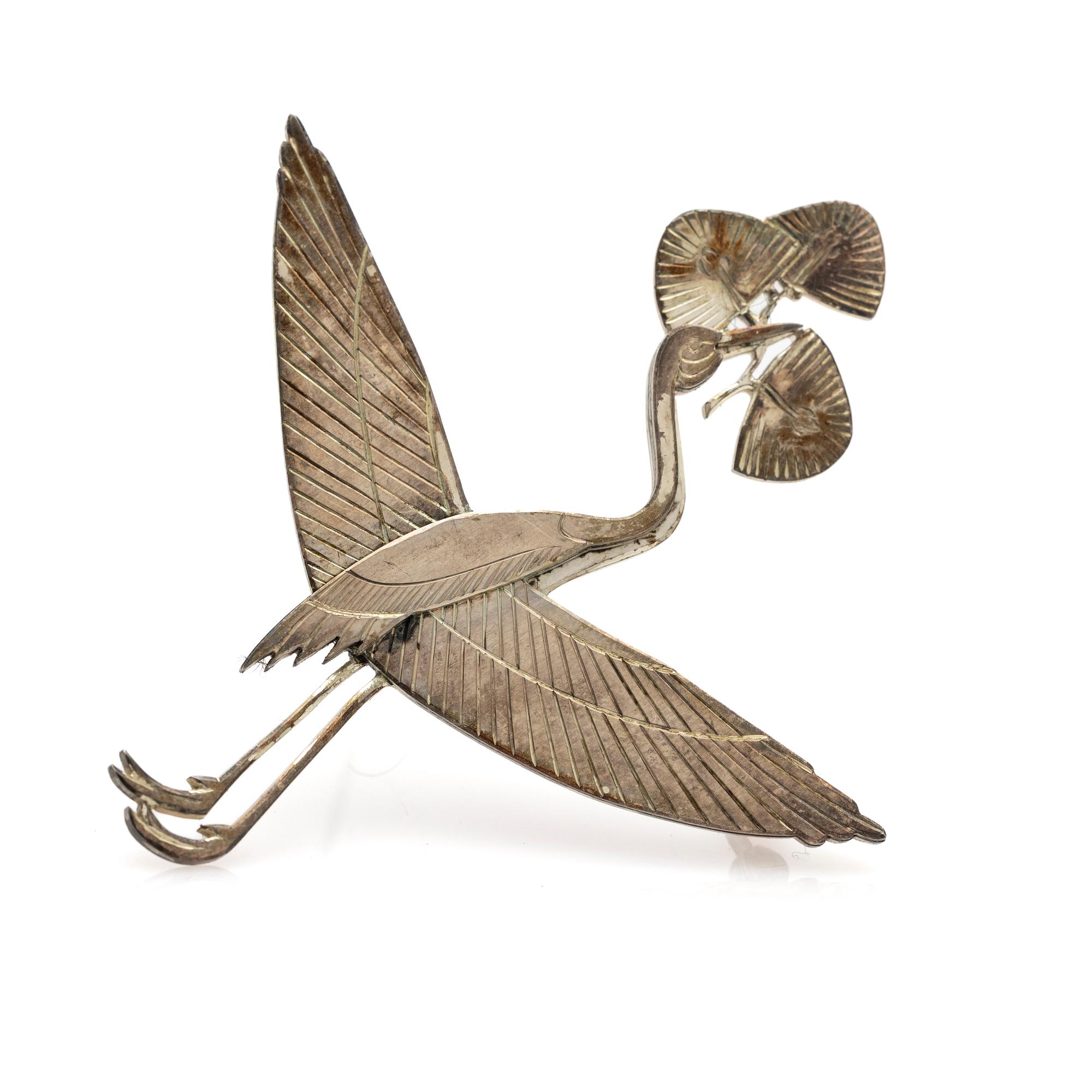 Wiwen Nilsson, Brooch, sterling silver, Lund, 1958.