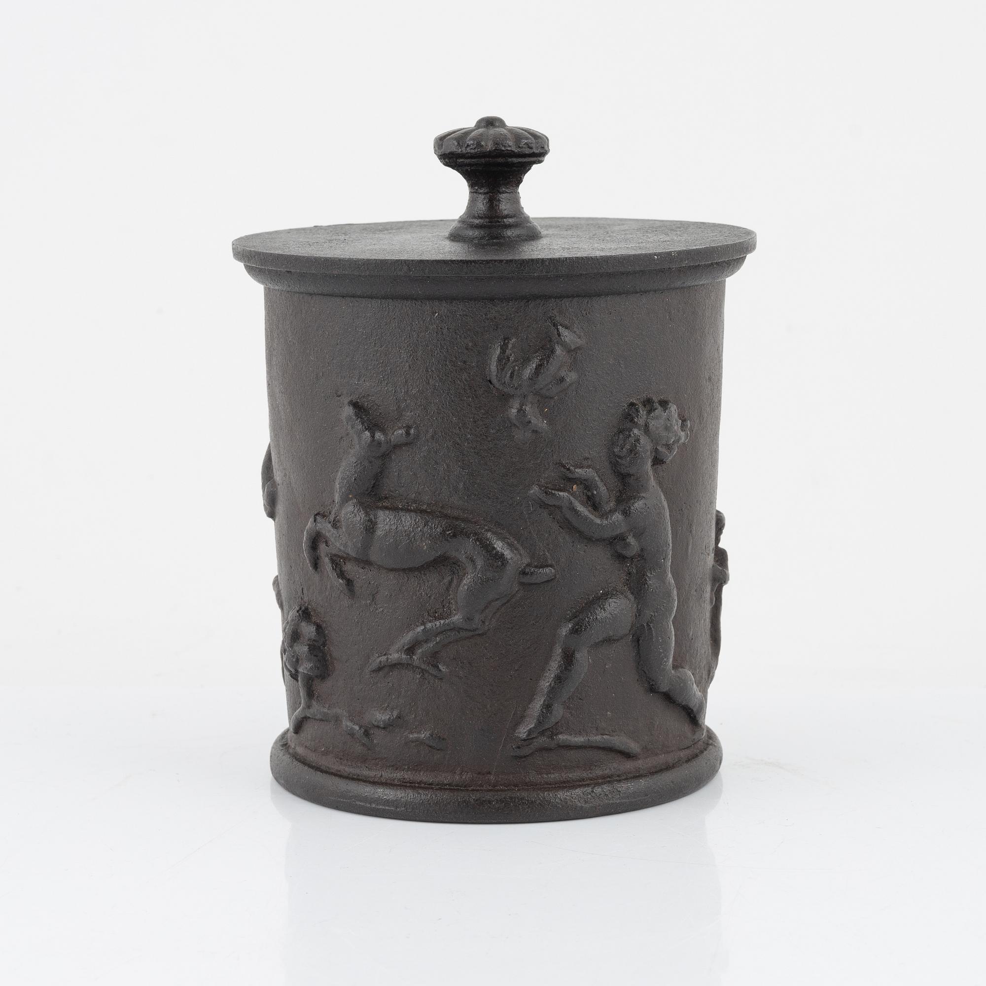 Carl Elmberg, tobaksburk, gjutjärn, Näfveqvarn, 1920/30-tal.