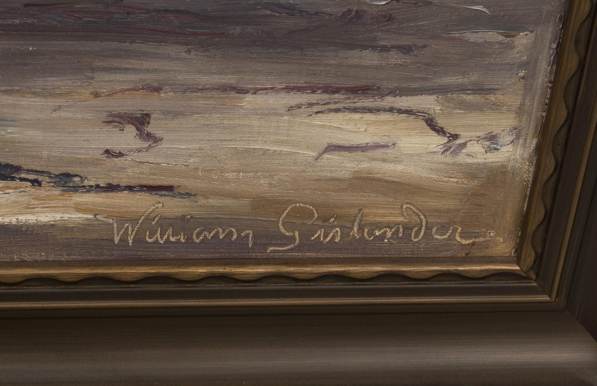 WILLIAM GISLANDER, olja på duk. Signerad.