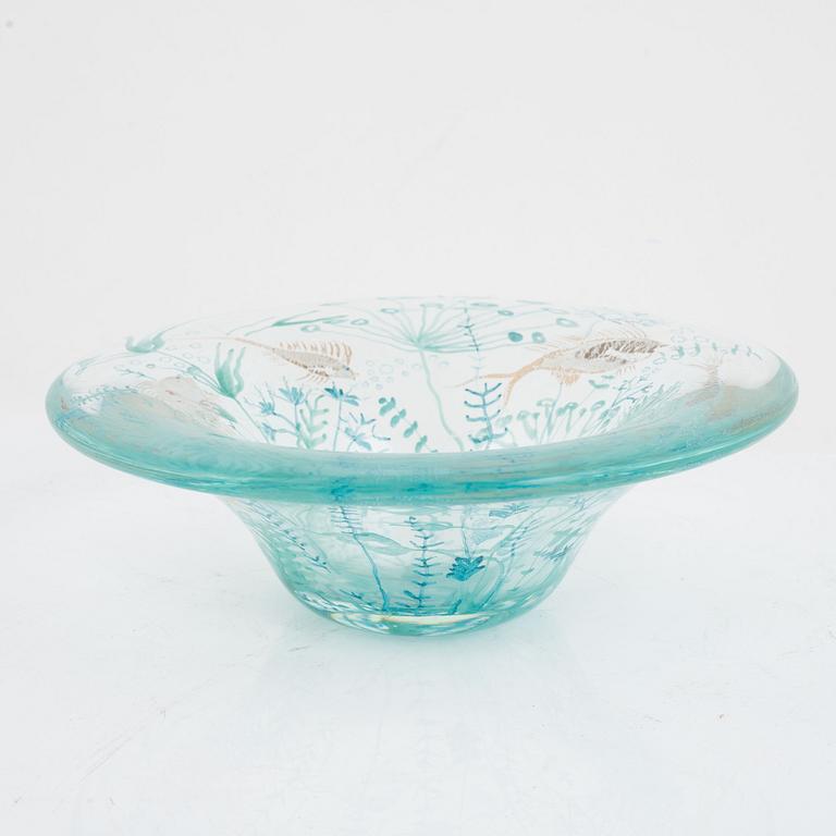 A glass bowl, Riihimäen Lasi Oy, Finland, 1945.