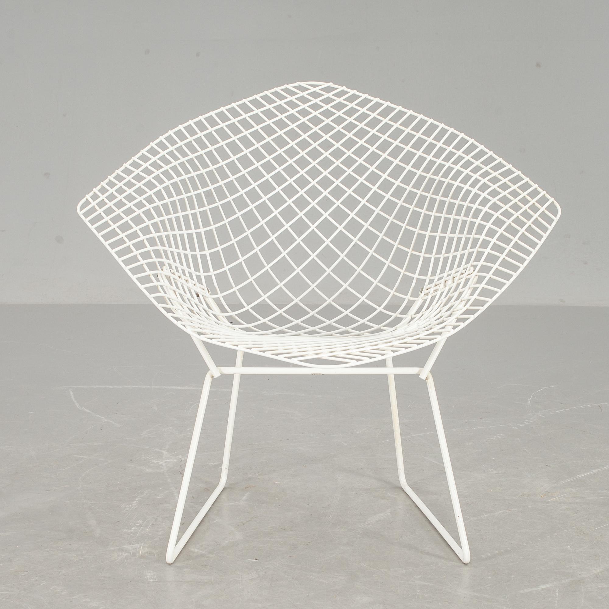 FÅTÖLJ, "Diamond chair", Harry Bertoia, Knoll, etikettmärkt.