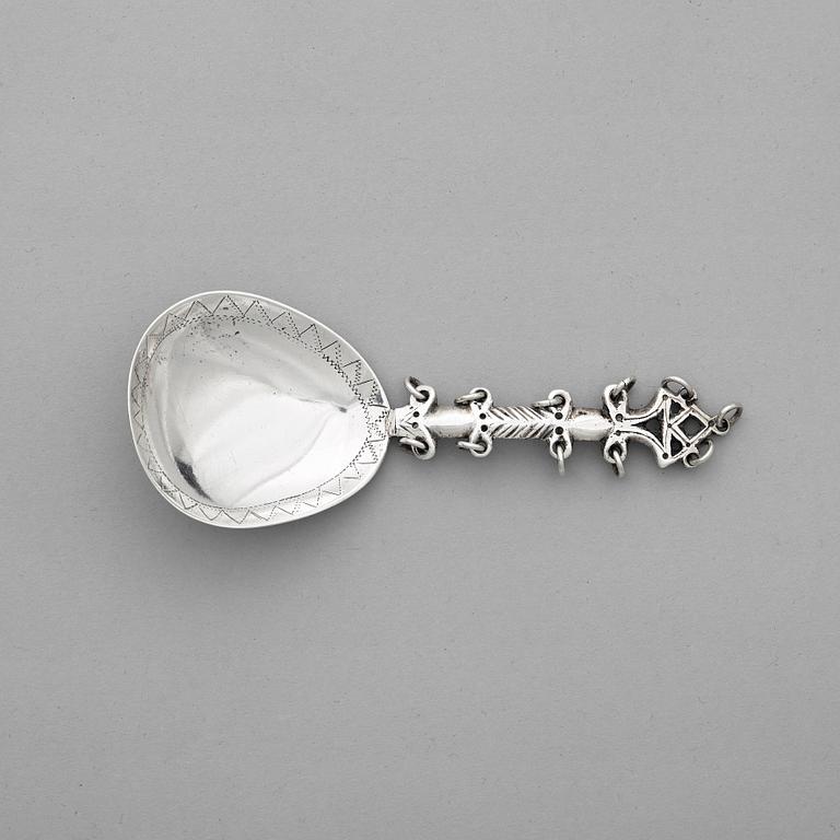 A Swedish 19th century silver spoon, unmarked.