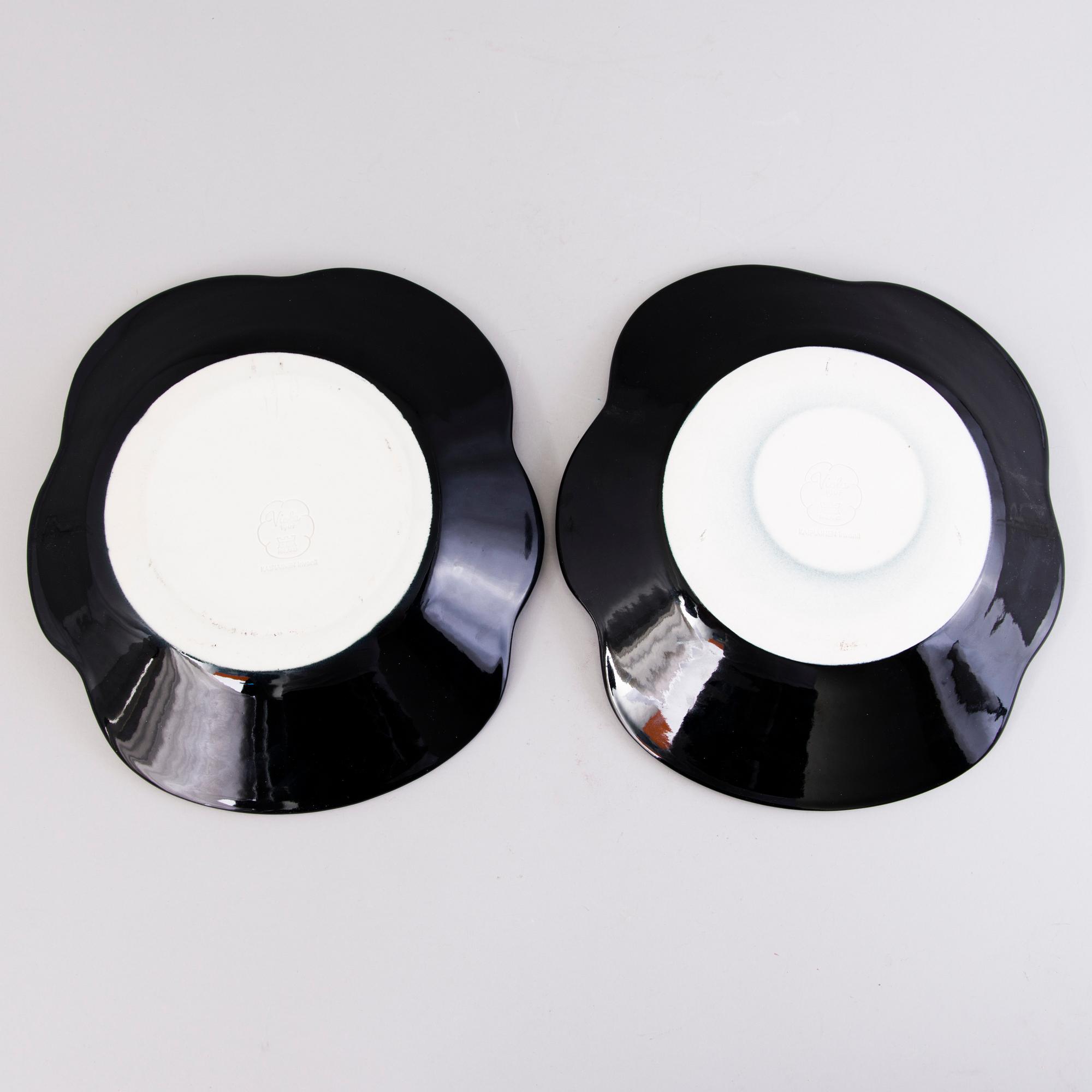 BIRGER KAIPIAINEN, FAT, 2 st, keramik, märkt Viola 1967, Arabia Finland, Kaipiainen Invenit.