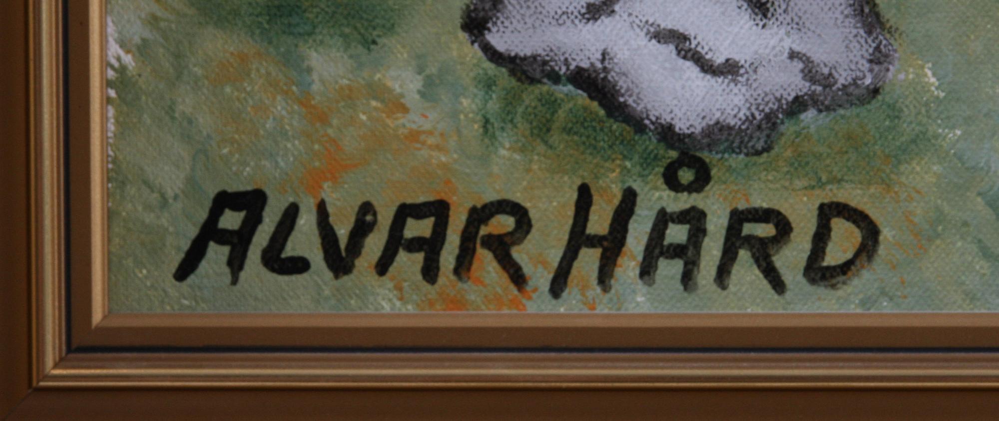 HÅRD, ALVAR, olja på duk, sign. Även sign a tergo.