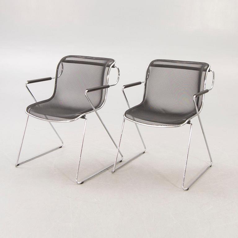 A pair of Charles Pollock Penelope chairs for Castelli Italy 1982.