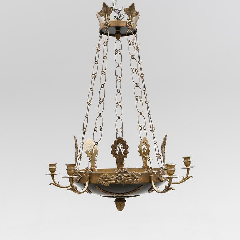 TAKAMPEL, empirestil, sekelskiftet 1900. Höjd ca 65 cm.